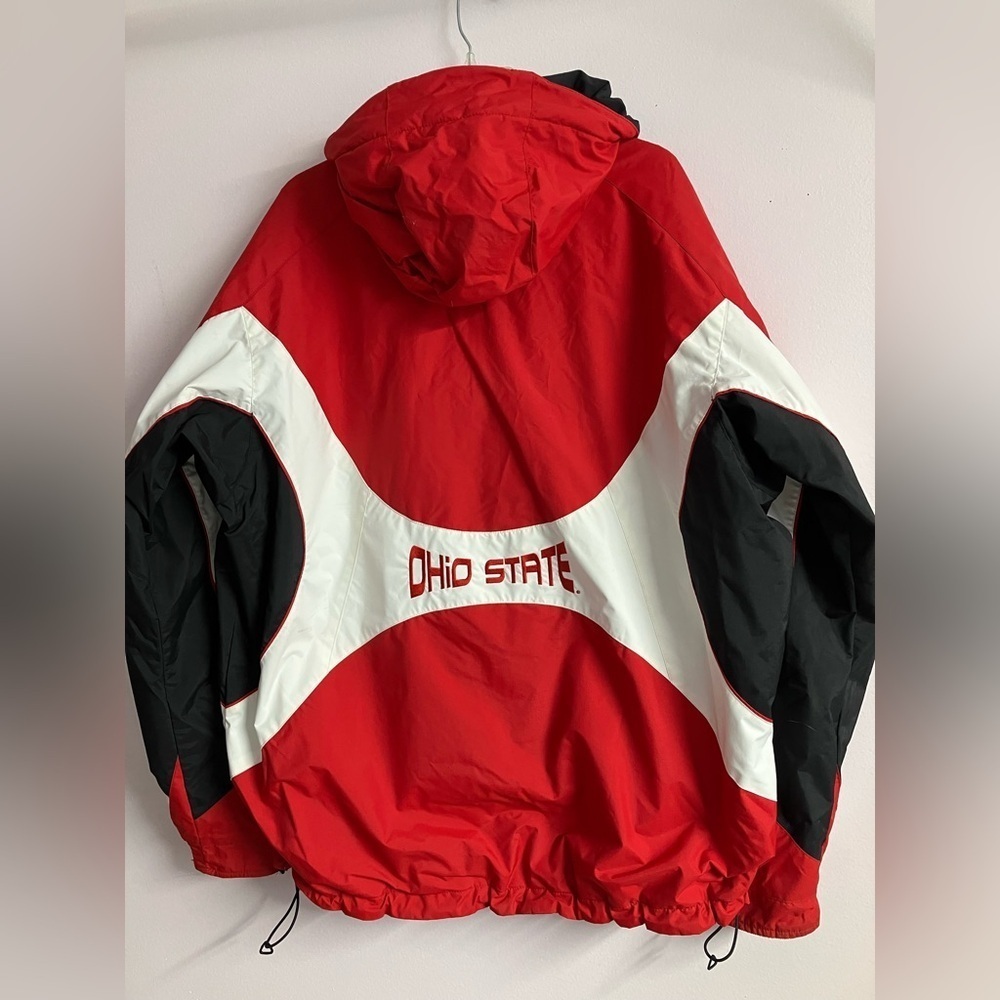 Ohio State Univ. Reversible Insulated Jacket, Men’s L, Red/Wh/Black, Columbia